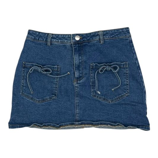 Skirt Mini & Short By Le Lis In Blue Denim, Size:S