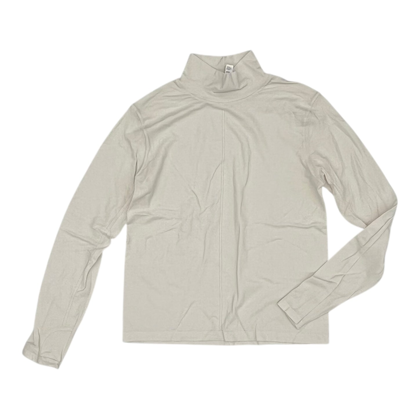 Athletic Top Ls Collar By Athleta In Cream, Size:L