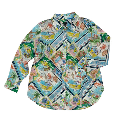 Blouse Ls By Talbots In Multi, Size:1X