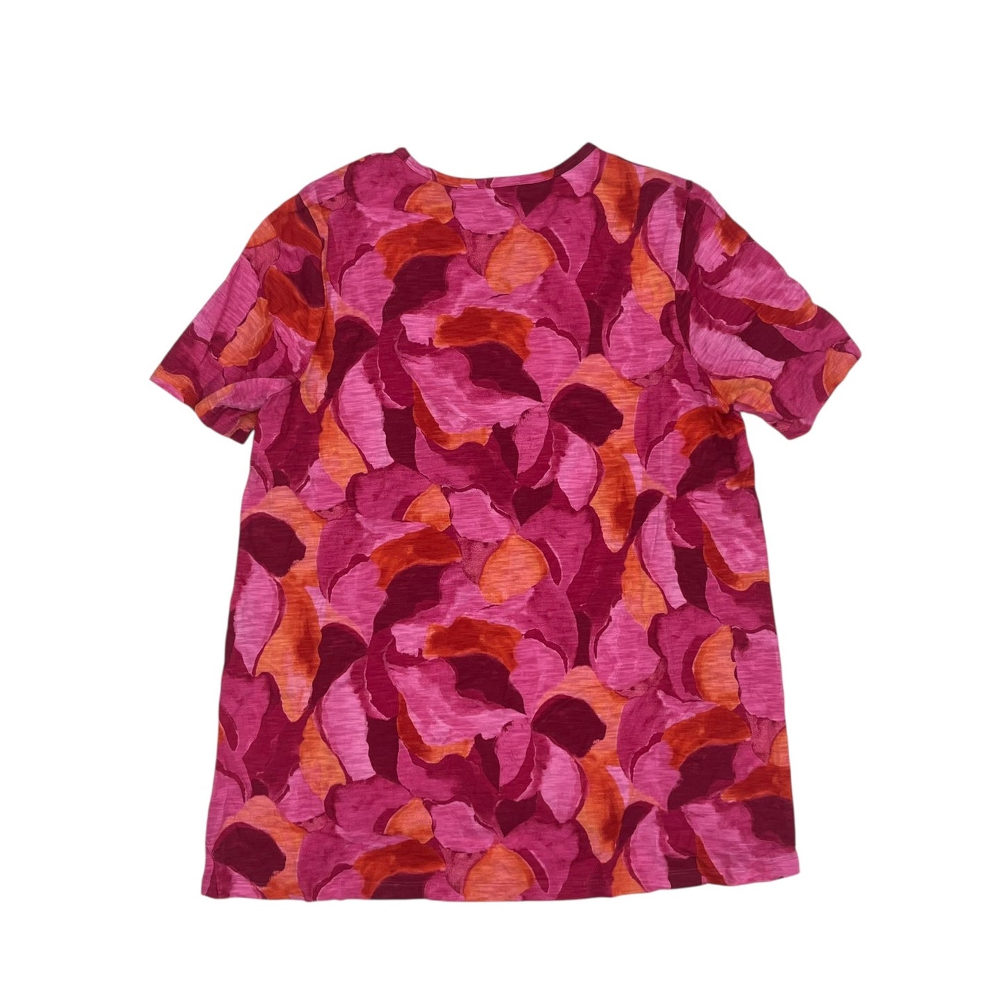 Top Ss By Chicos In Orange & Pink, Size:L