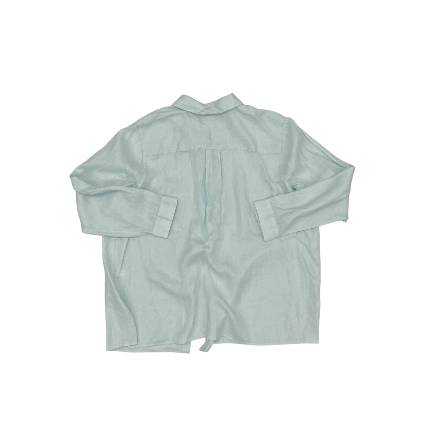 Blouse Ls By J. Jill In Aqua, Size:Xl