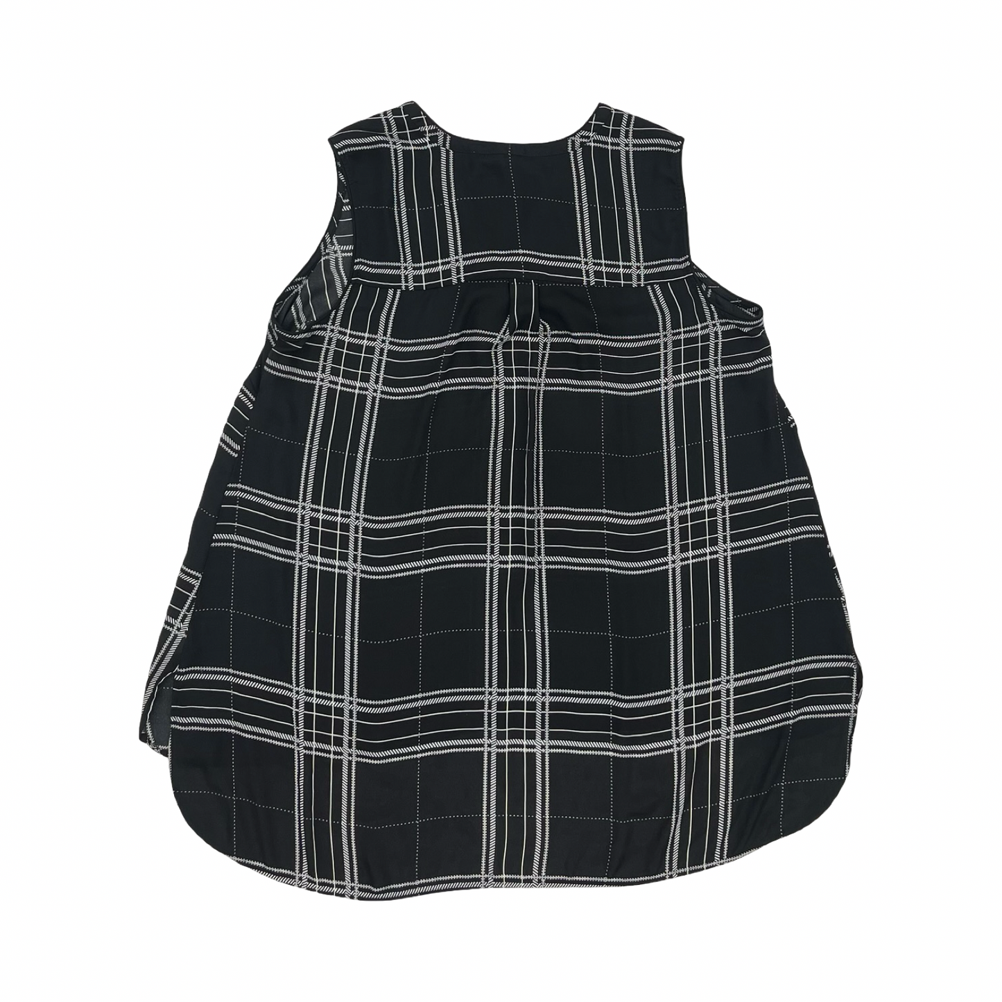 Blouse Sleeveless By Daniel Rainn In Black & White, Size:2X