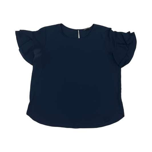 Blouse Ss By 41 Hawthorn In Blue, Size:Xl