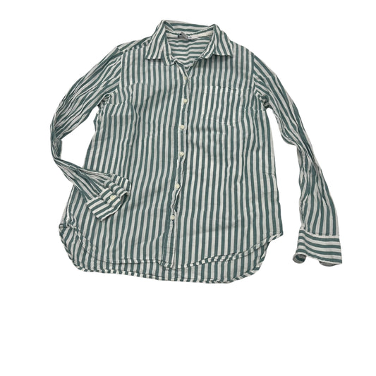 TOP LS By OLD NAVY In GREEN & WHITE, Size:S