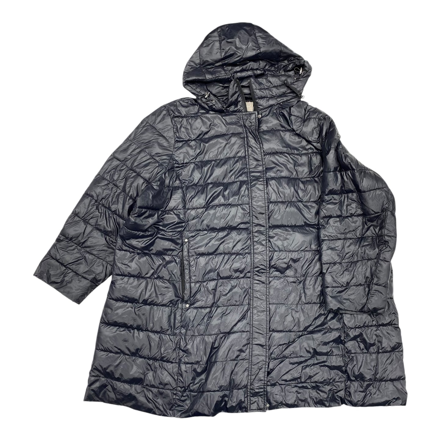 Jacket Puffer & Quilted By Woman Within In Black, Size:4X