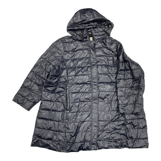 Jacket Puffer & Quilted By Woman Within In Black, Size:4X