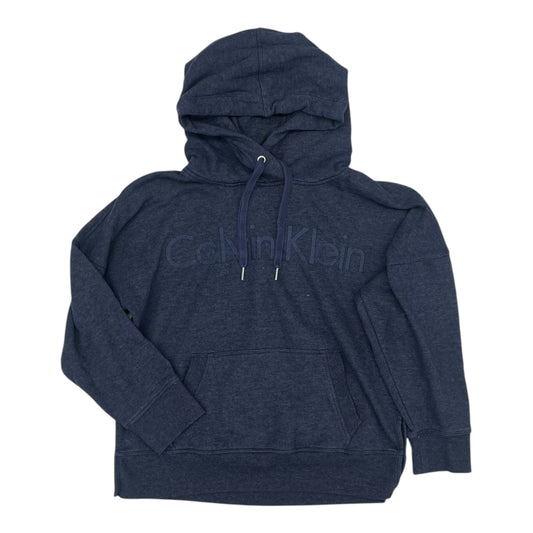 Sweatshirt Hoodie By Calvin Klein In Navy, Size:M