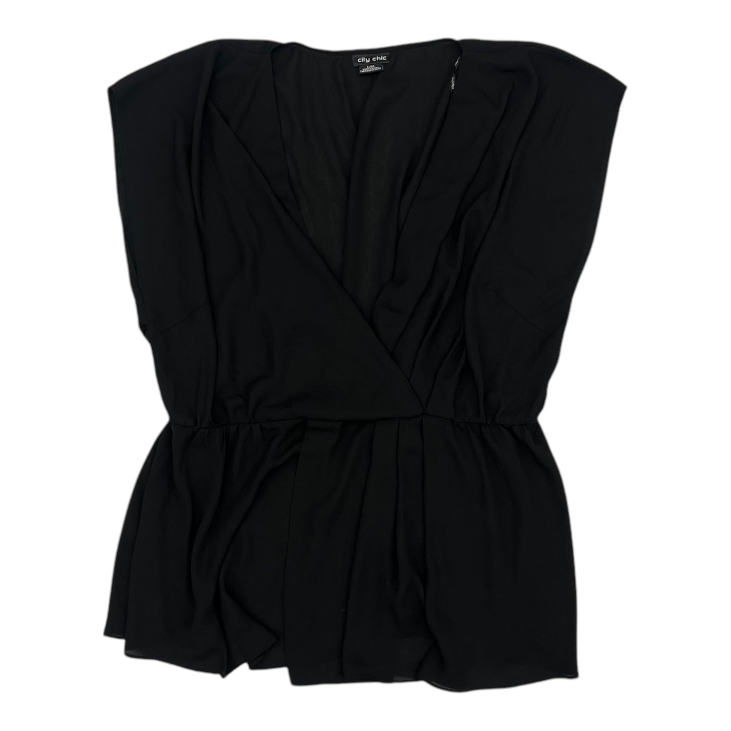 Blouse Ss By City Chic In Black, Size:2X