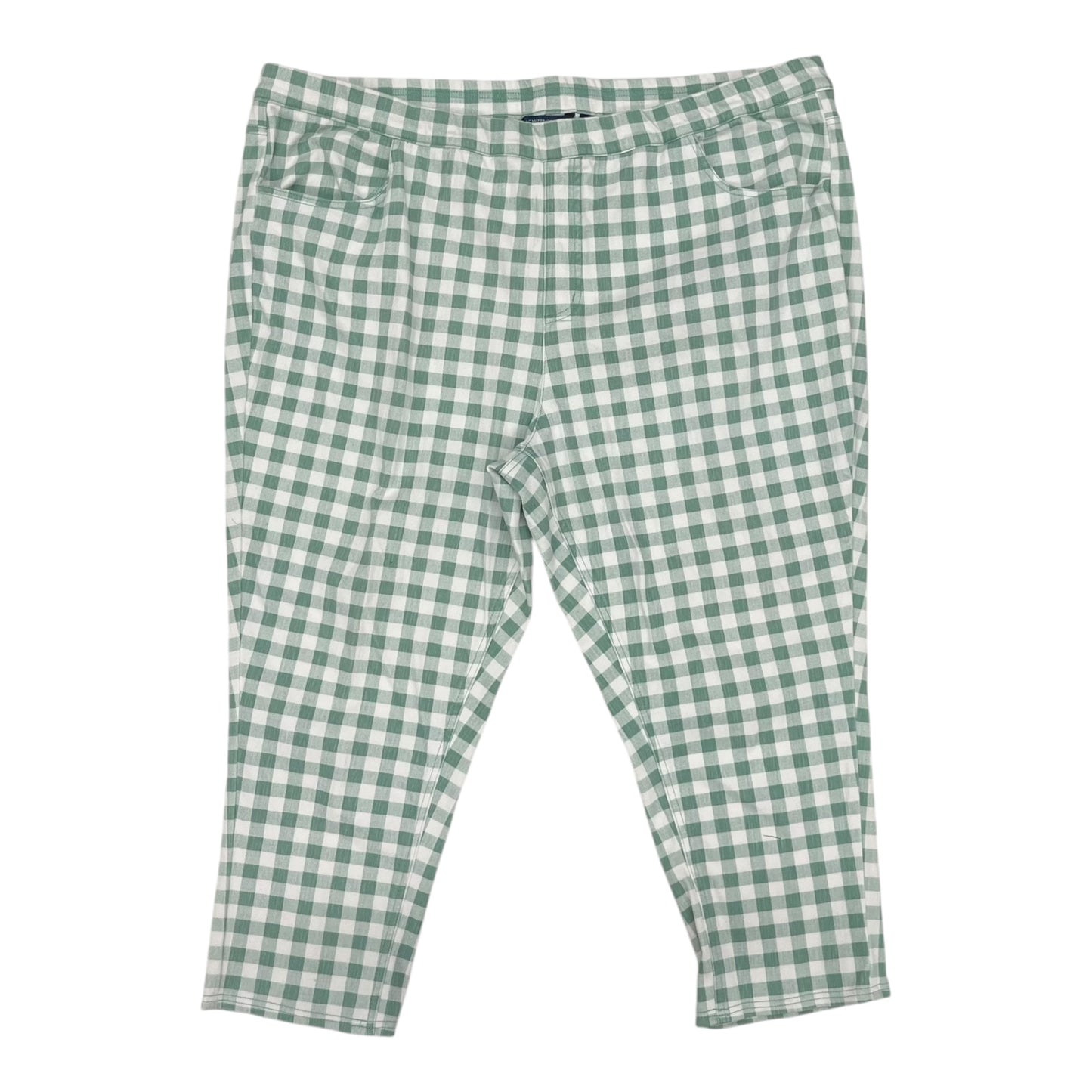 Pants Cropped By Isaac Mizrahi Live Qvc In Green, Size:24