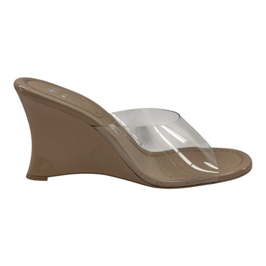 Sandals Heels Wedge By Mix No 6 In Clear, Size:7.5