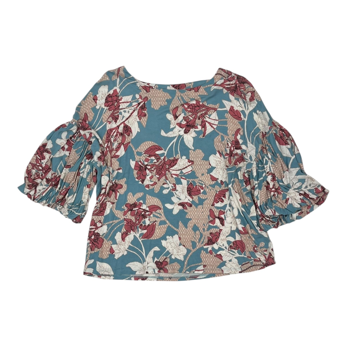 Top 3/4 Sleeve By Worthington In Blue, Size:M