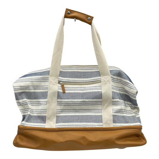 Duffle And Weekender By Clothes Mentor In Grey & Tan, Size:Medium