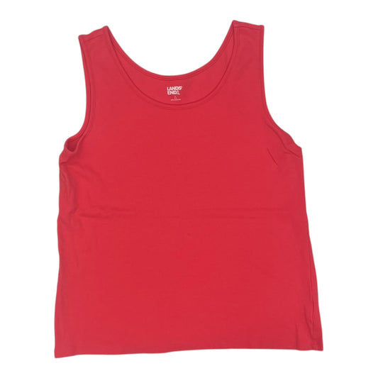 Tank Top By Lands End In Coral, Size:L