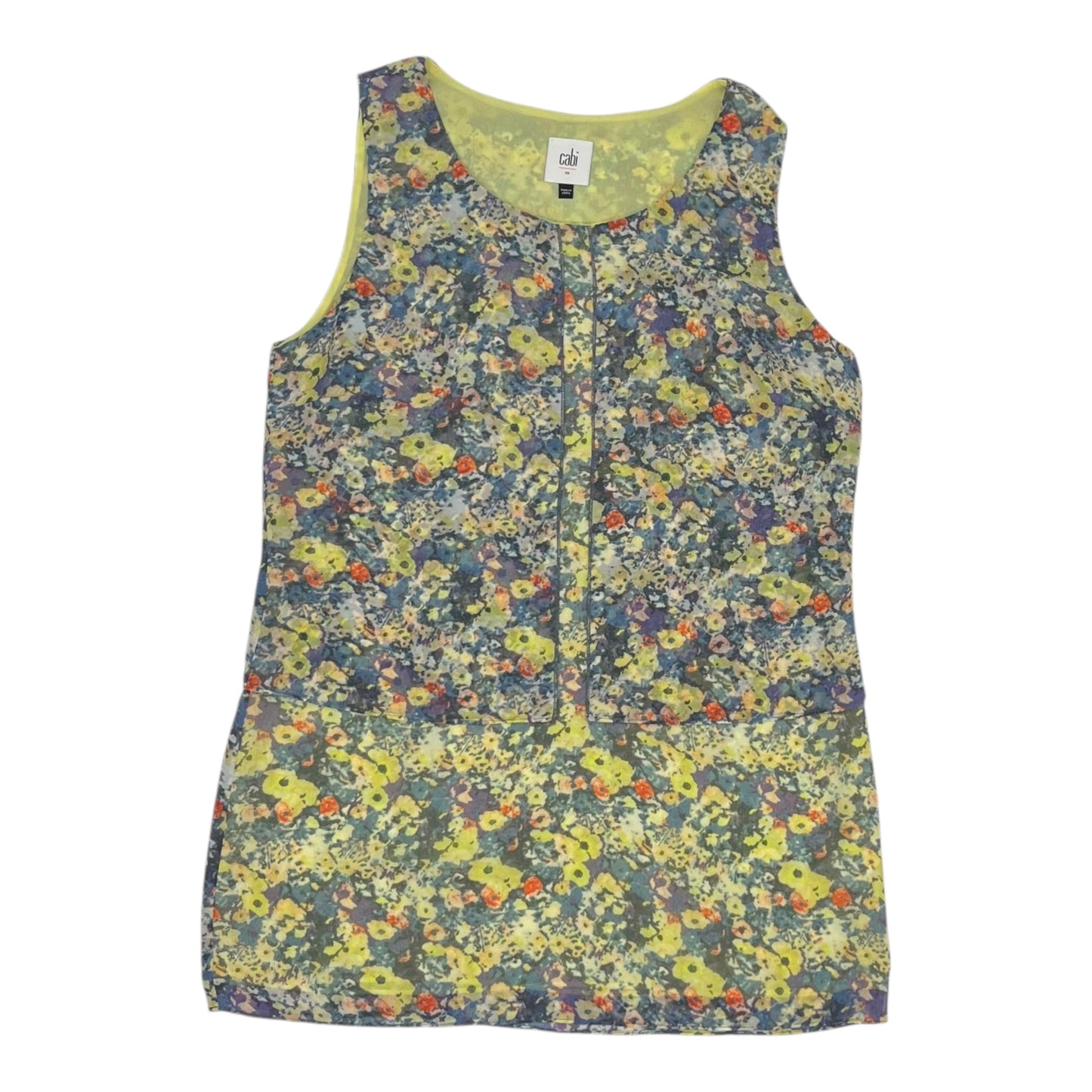 Blouse Sleeveless By Cabi In Floral Print, Size:Xs