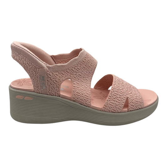 SANDALS HEELS WEDGE by SKECHERS In PINK, Size: 8.5