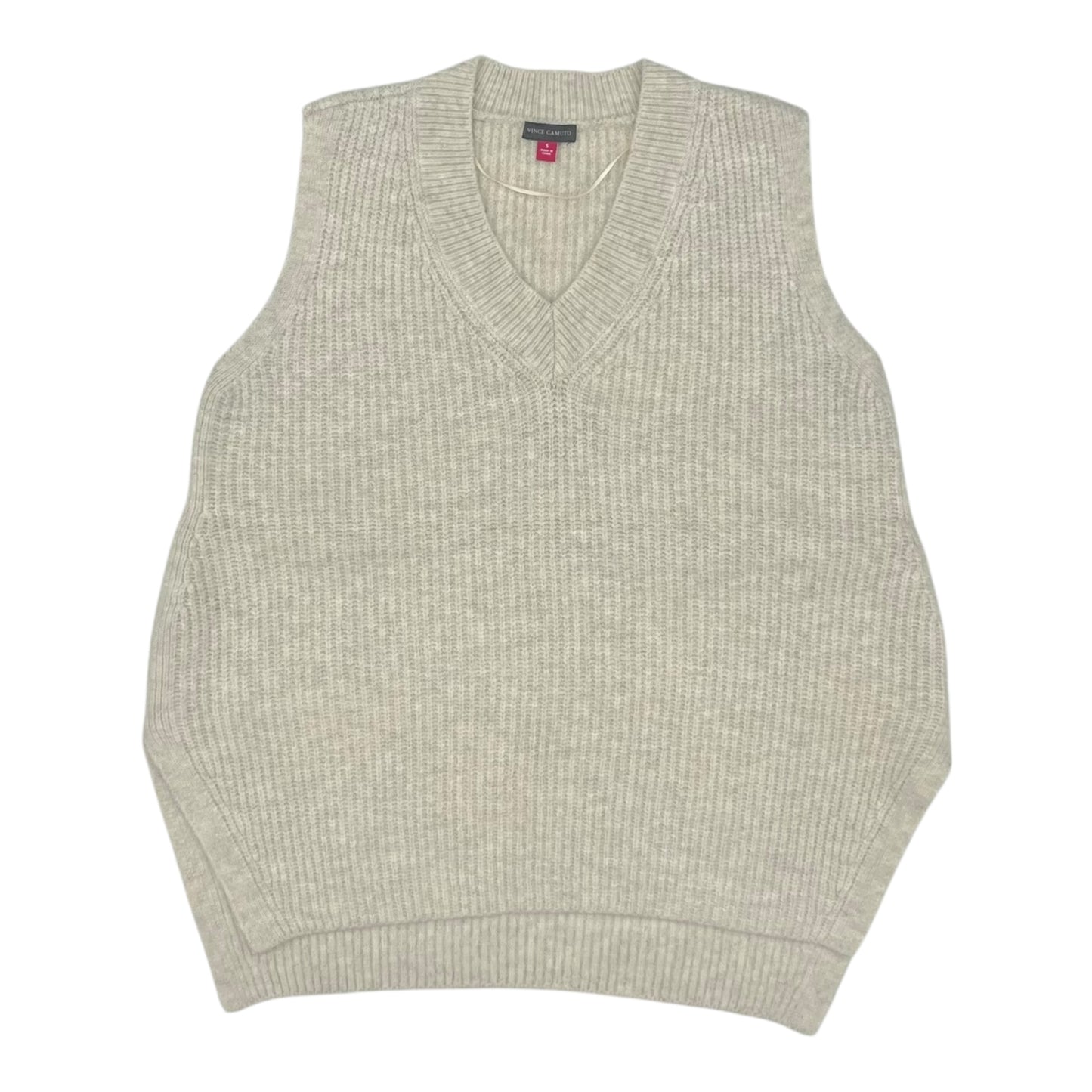 Vest Sweater By Vince Camuto In Tan, Size:S