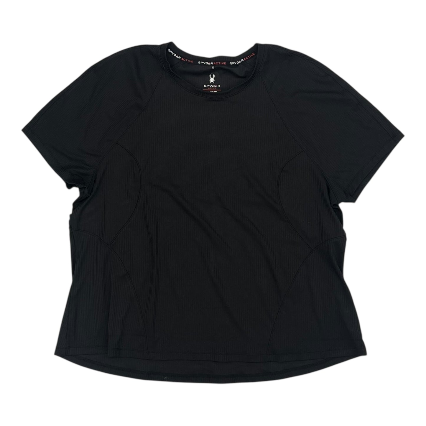 Athletic Top Ss By Spyder In Black, Size:Xxl