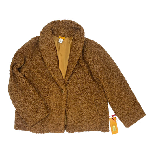 Coat Faux Fur & Sherpa By Ruby Rd In Brown, Size:L