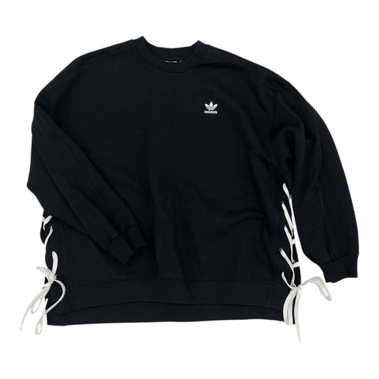 Athletic Sweatshirt Crewneck By Adidas In Black, Size:M