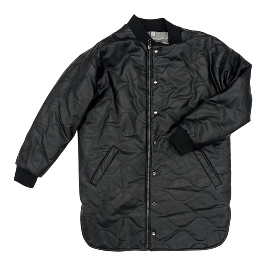 Jacket Moto By Clothes Mentor In Black, Size:M