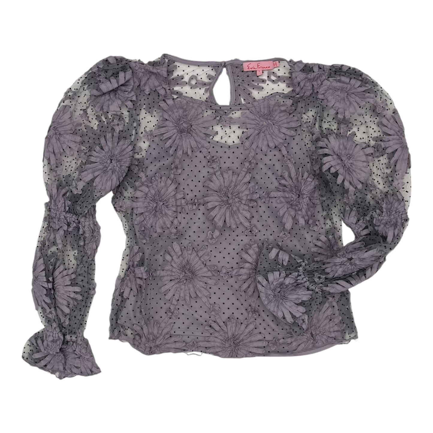 Blouse Ls By Eva Franco In Purple, Size:L