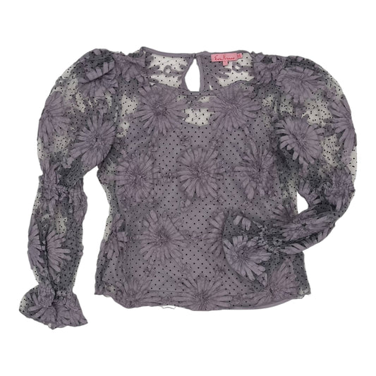 Blouse Ls By Eva Franco In Purple, Size:L