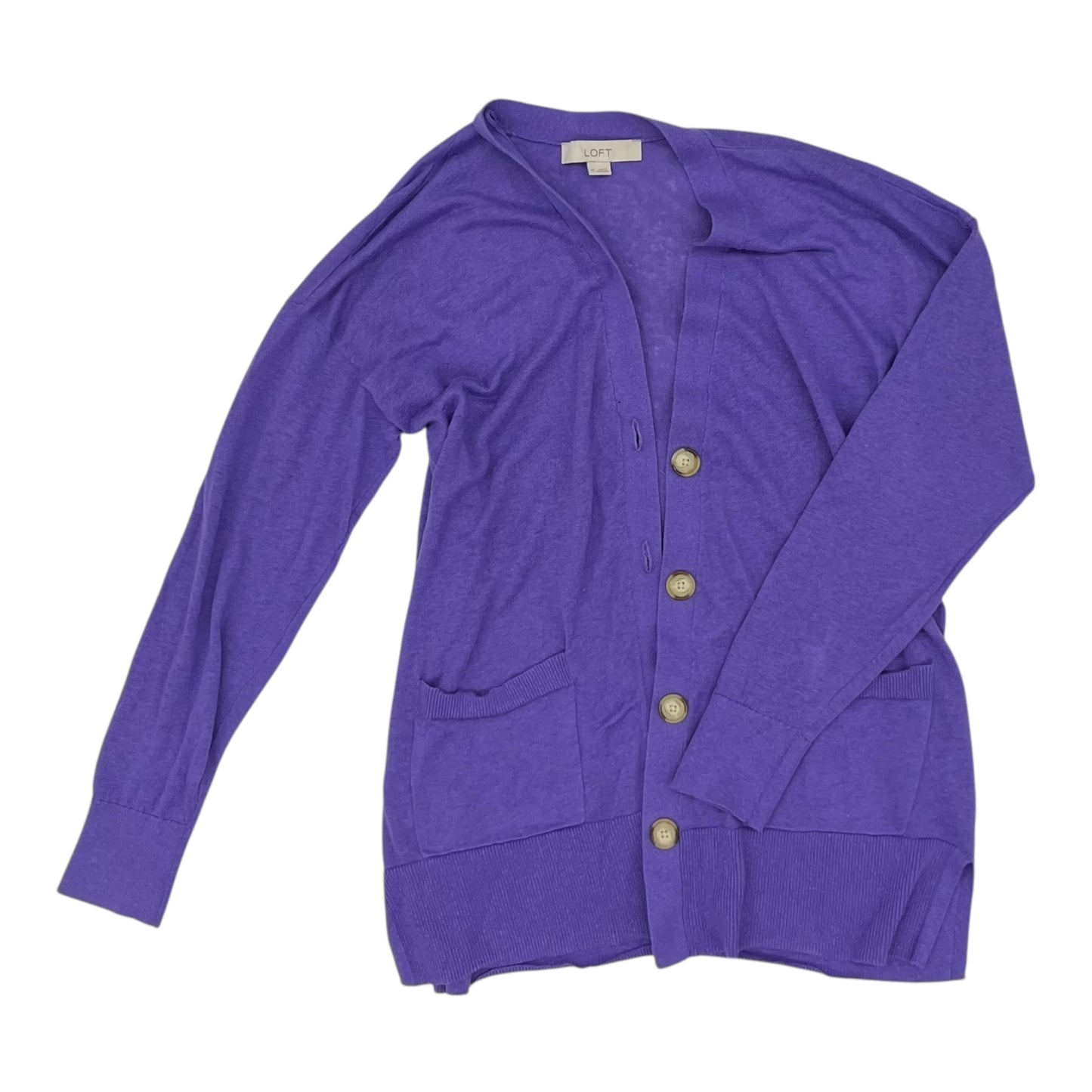 Cardigan By Loft In Purple, Size:M