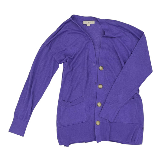 Cardigan By Loft In Purple, Size:M
