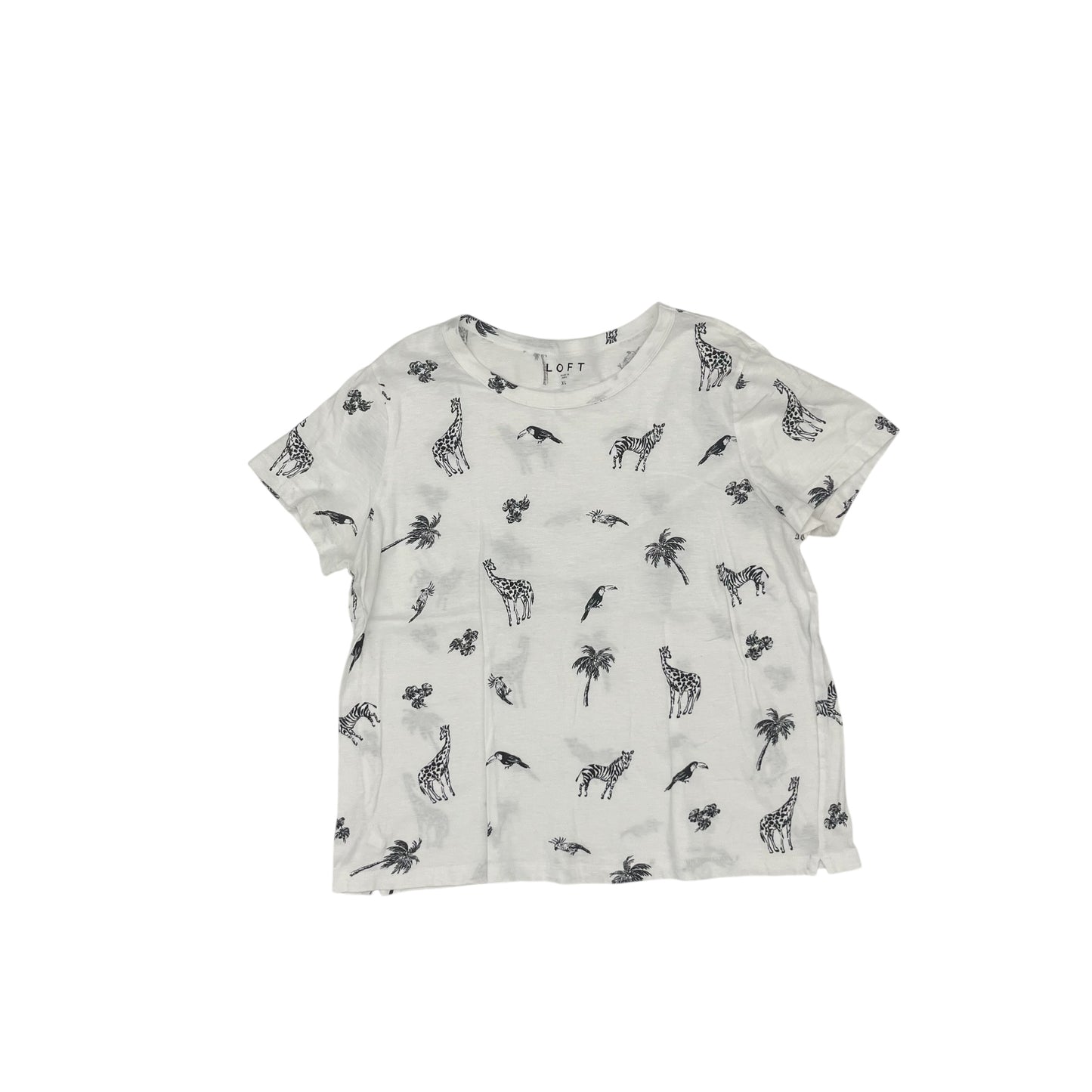 Top Ss By Loft In Black & White, Size:Xl