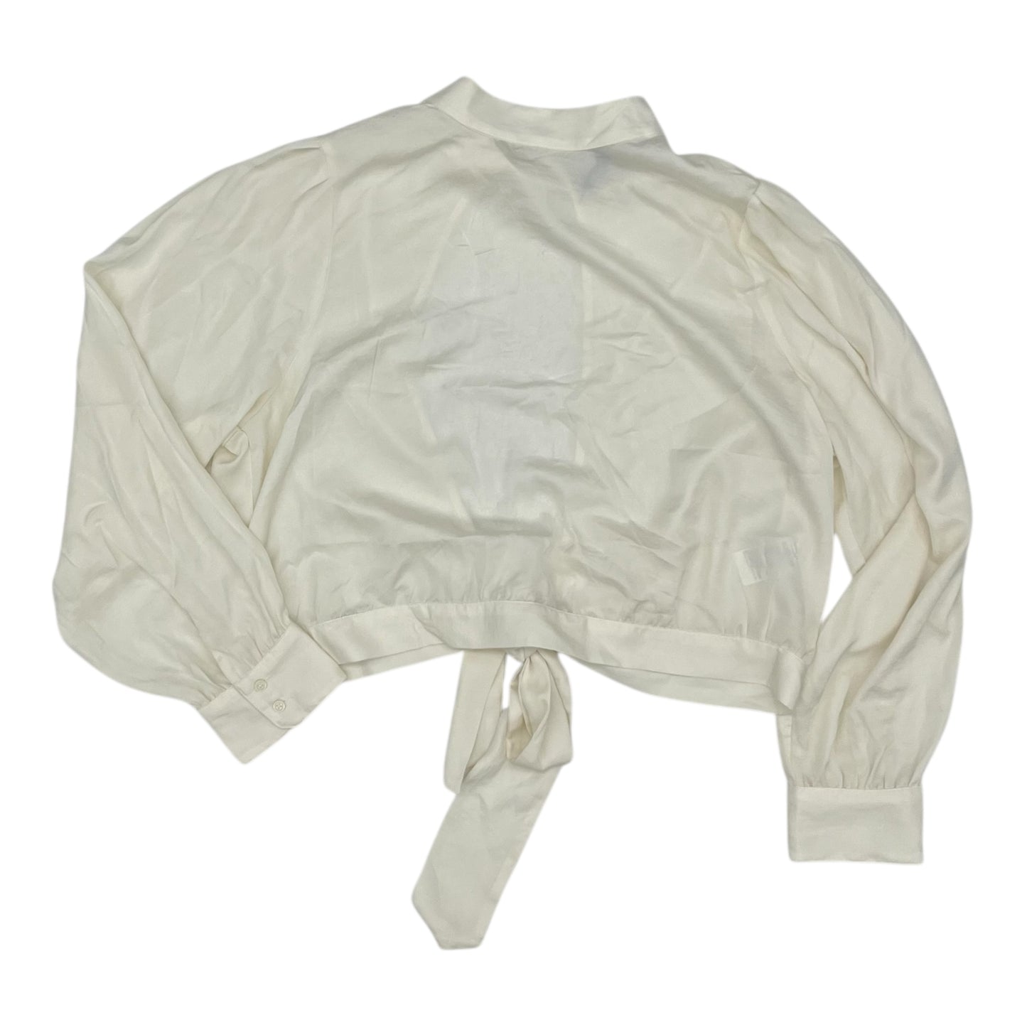 Blouse Ls By Banana Republic In Cream, Size:Xl