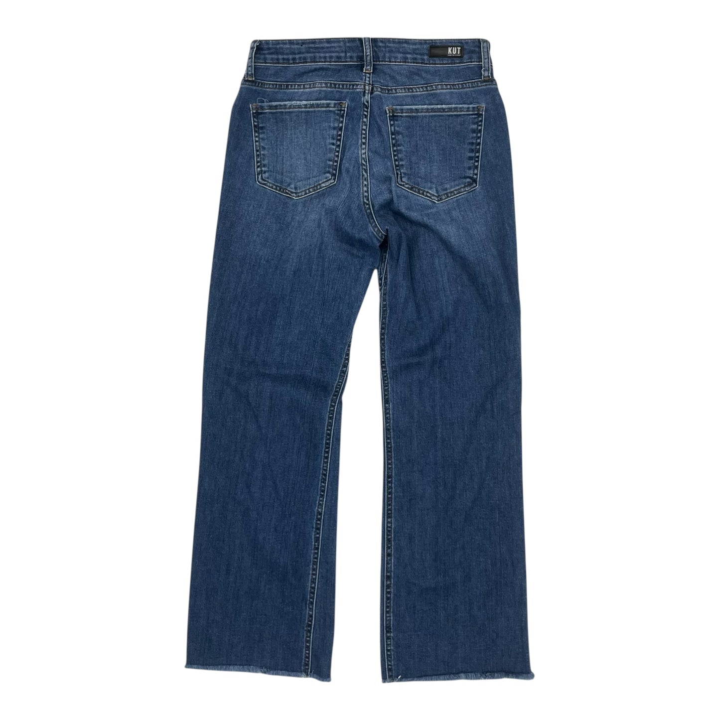 Jeans Straight By Kut In Blue Denim, Size:4
