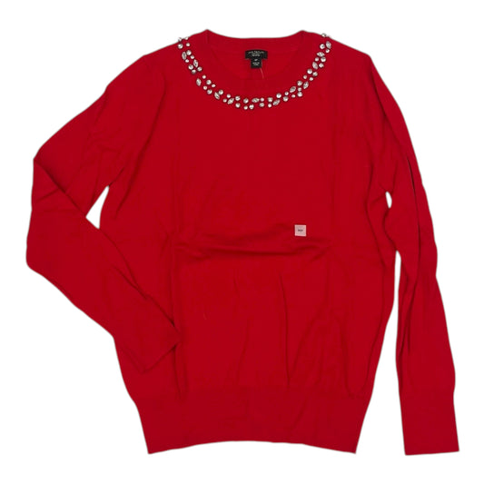 Sweater By Ann Taylor In Red, Size:Mp