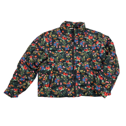 Jacket Puffer & Quilted By Time And Tru In Floral Print, Size:L