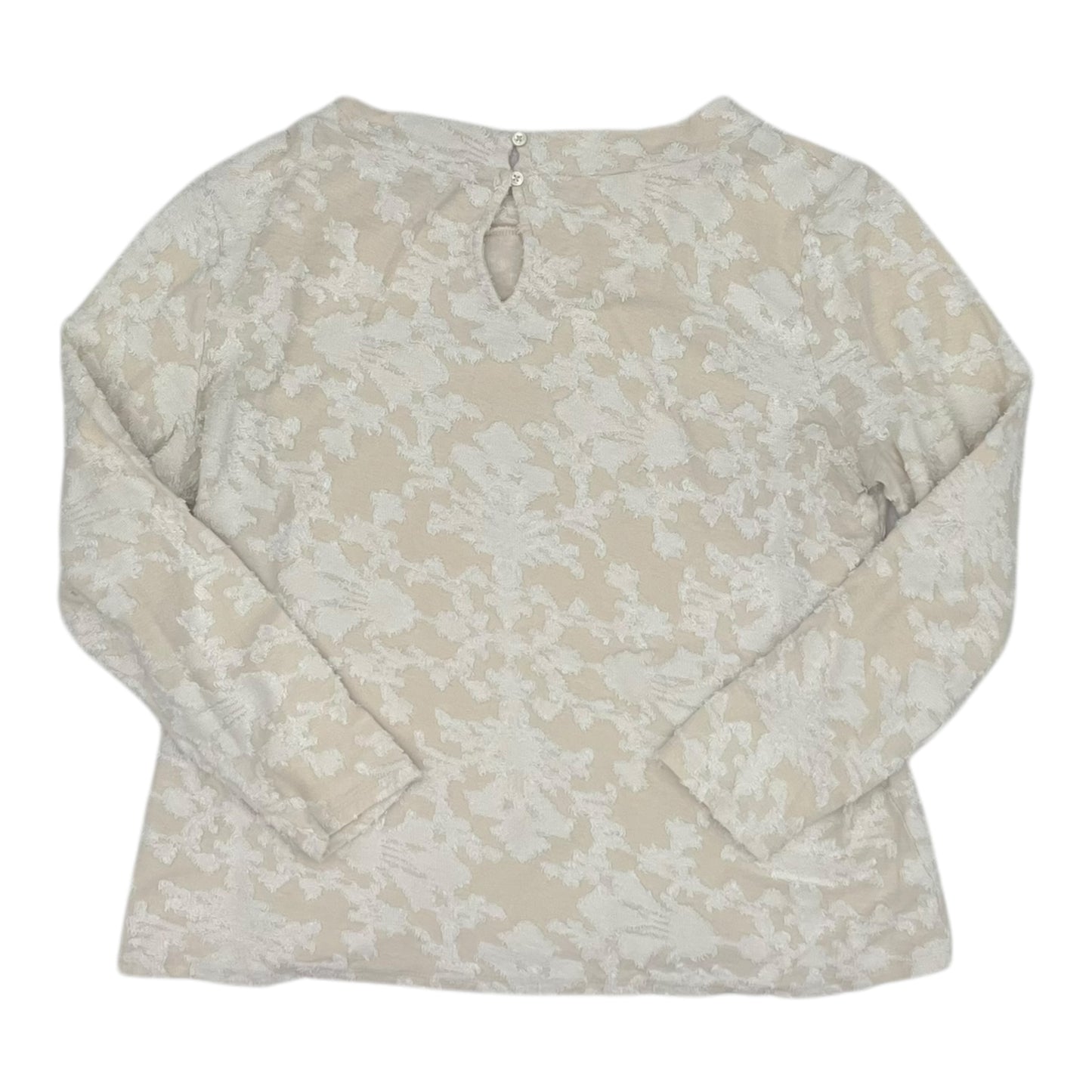 Top Ls By Loft In Cream & White, Size:Lp