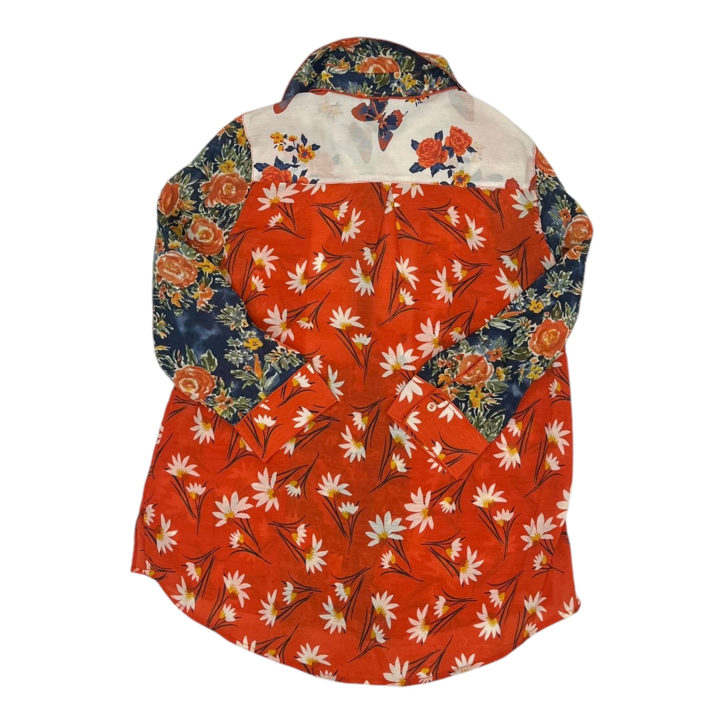 Top 3/4 Sleeve By Multiples In Orange, Size:M