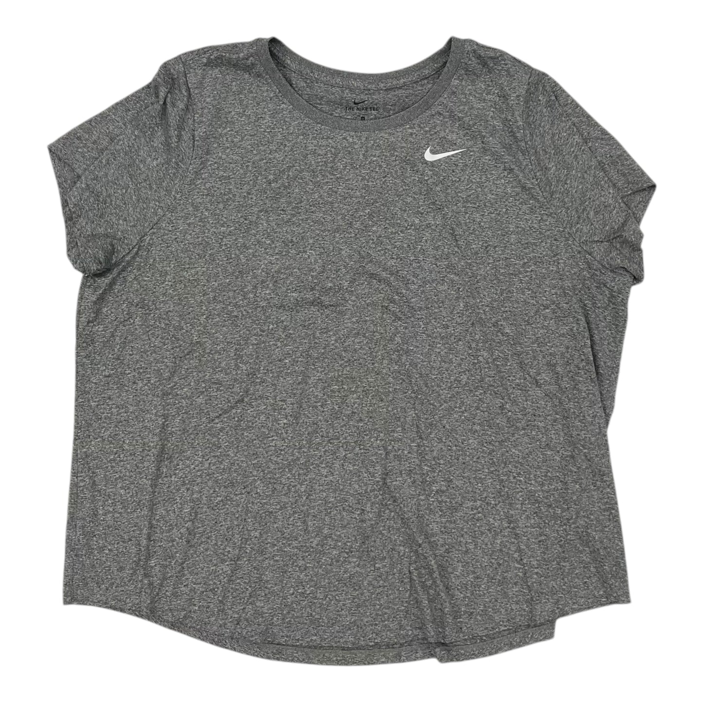 Athletic Top Ss By Nike In Grey, Size:3X