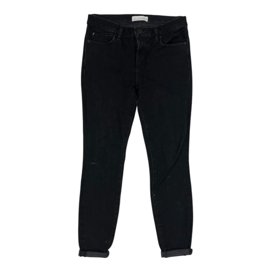 Jeans Skinny By Loft In Black Denim, Size:4