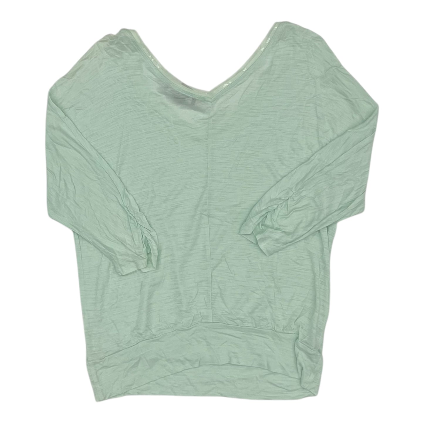 Top 3/4 Sleeve By White House Black Market In Green, Size:S