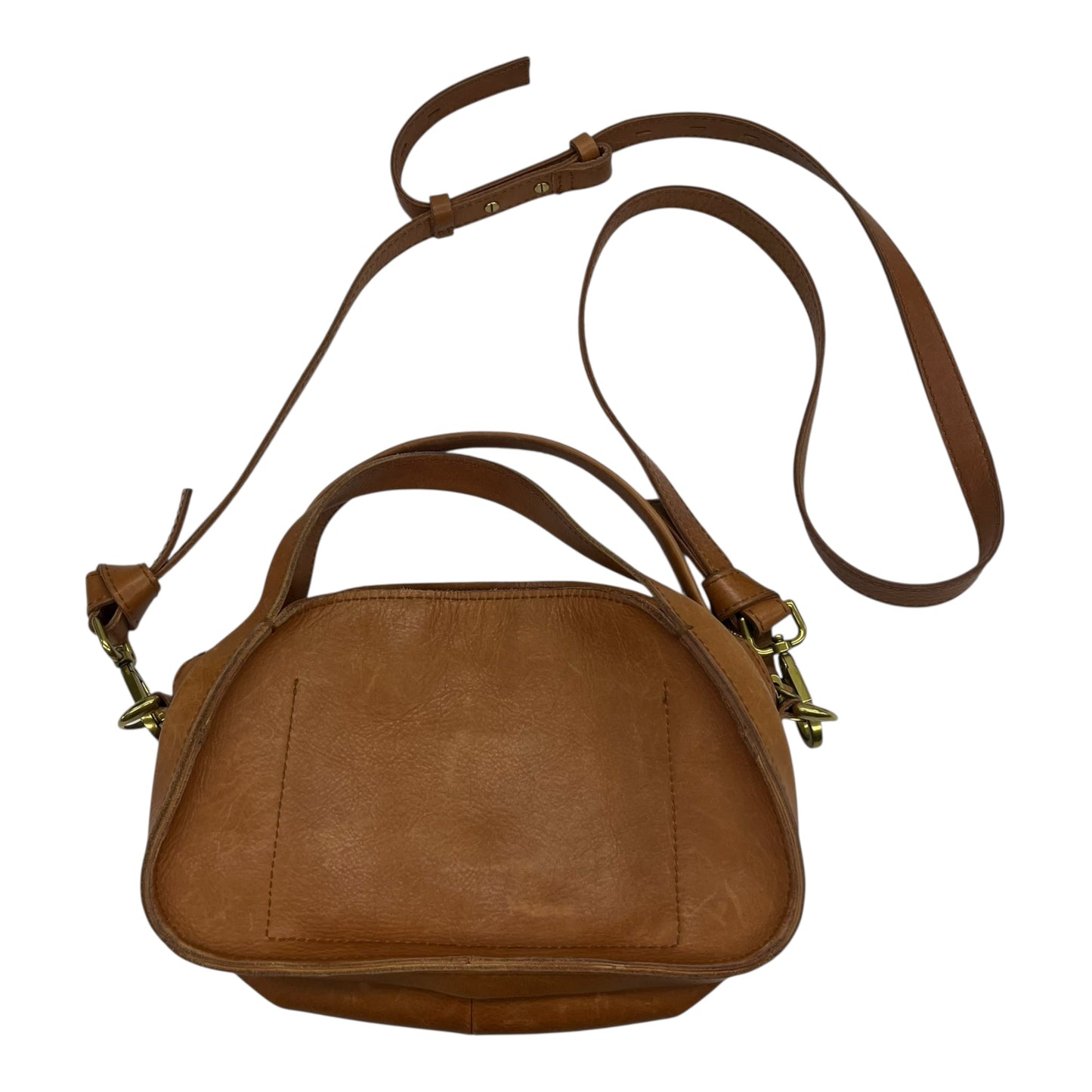 Handbag Leather By Madewell In Tan, Size:Small