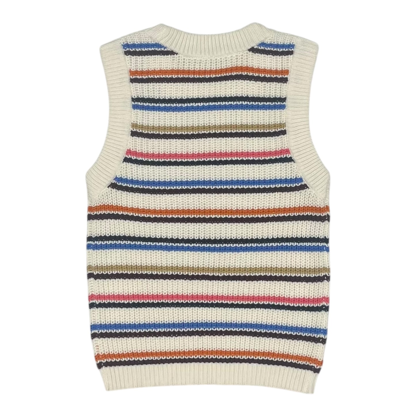Vest Sweater By Loft In Striped Pattern, Size:Xs