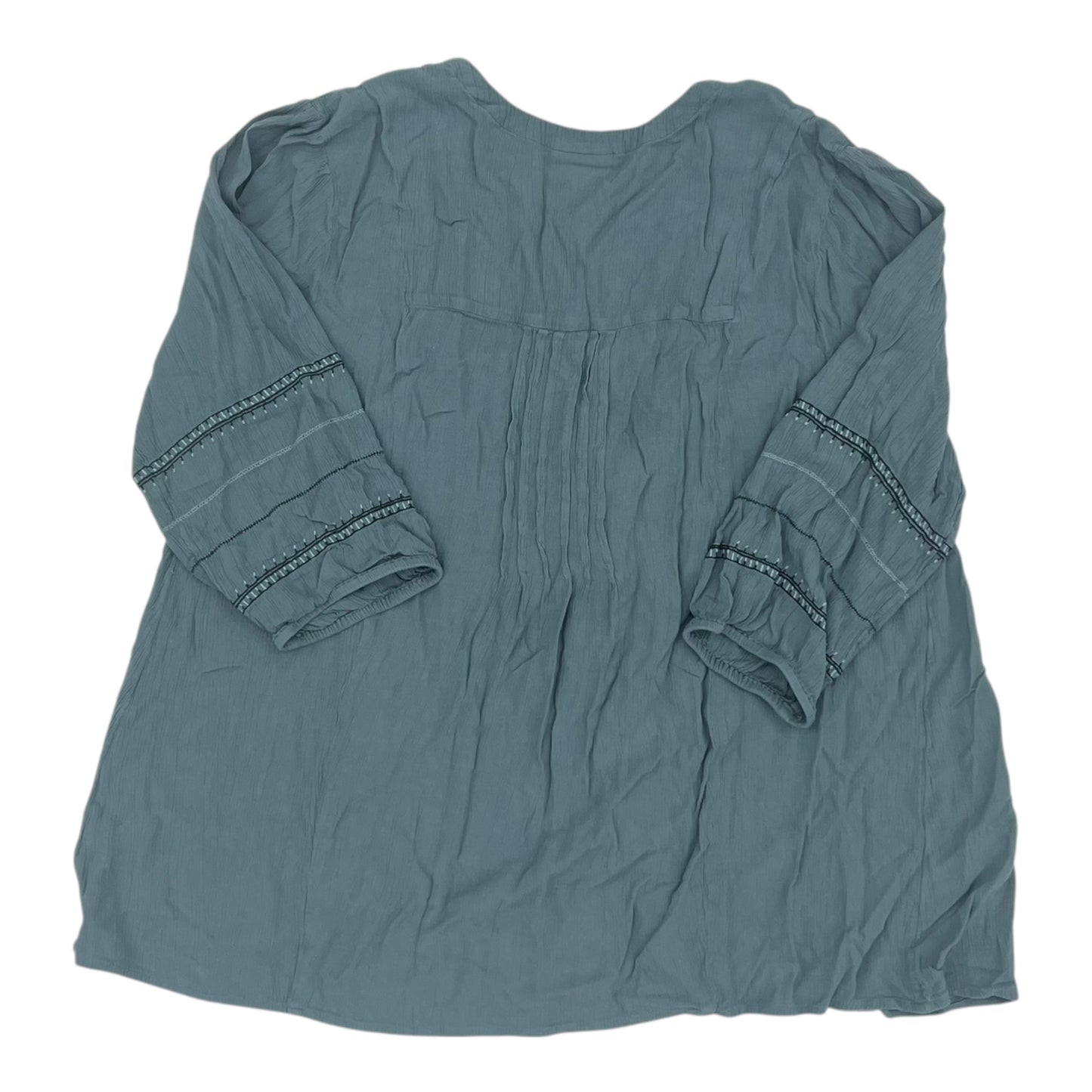 Blouse 3/4 Sleeve By J. Jill In Blue, Size:Xl