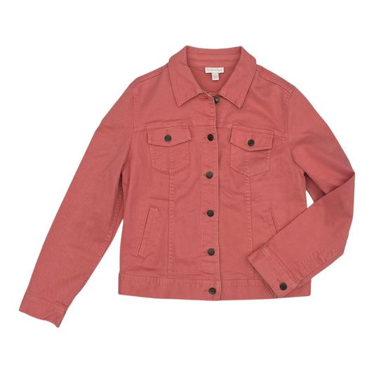 Jacket Denim By Charter Club In Pink Denim, Size:L