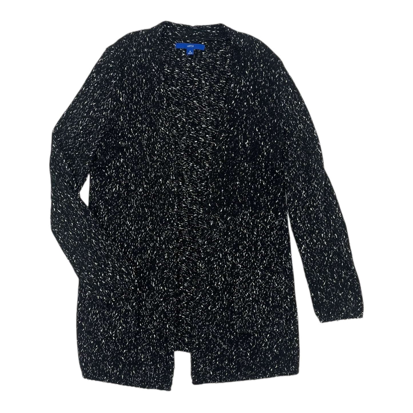 Sweater Cardigan By Apt 9 In Black, Size:M