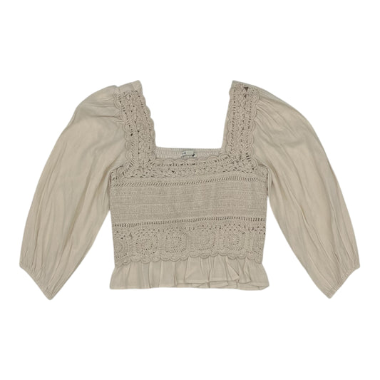 Blouse Ls By American Eagle In Cream, Size:S