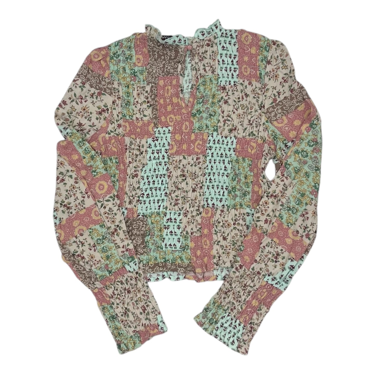 Blouse Ls By Gigio In Floral Print, Size:S