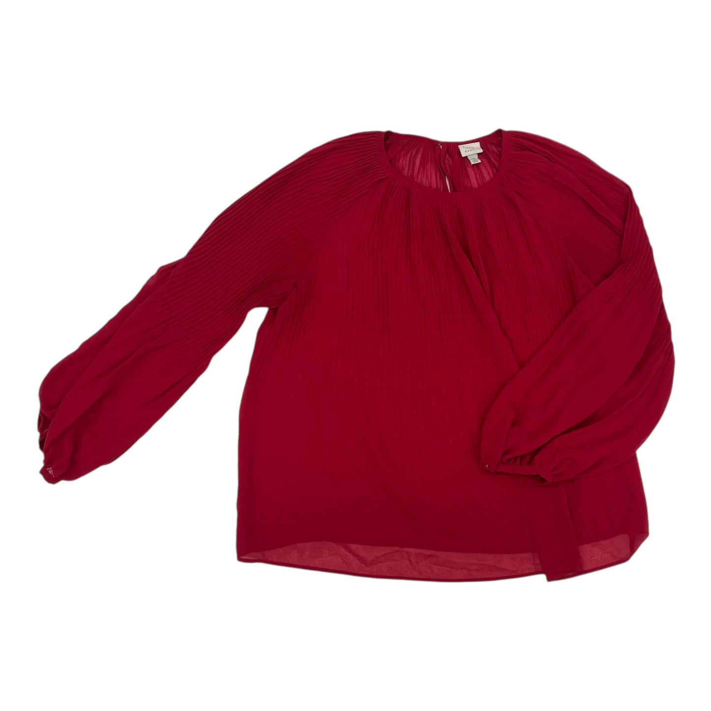 Blouse Ls By A New Day In Red, Size:Xxl