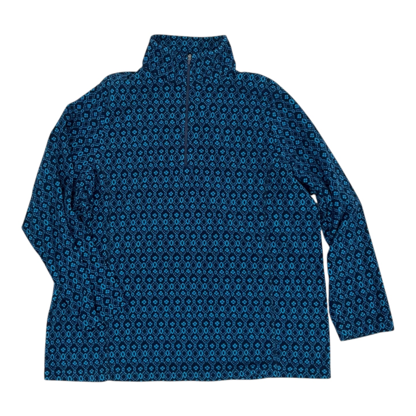 Athletic Fleece By Lands End In Blue, Size:1X