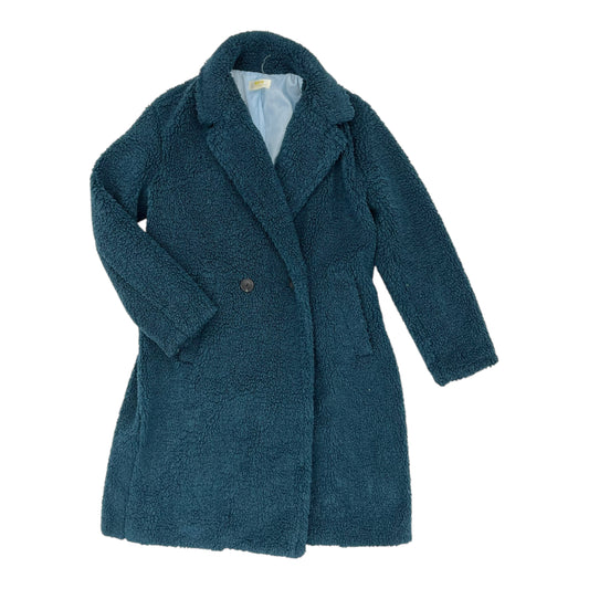 Coat Faux Fur & Sherpa By Maeve In Blue, Size:Xs