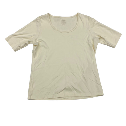 BEIGE TOP SS BASIC by L.L. BEAN Size:S