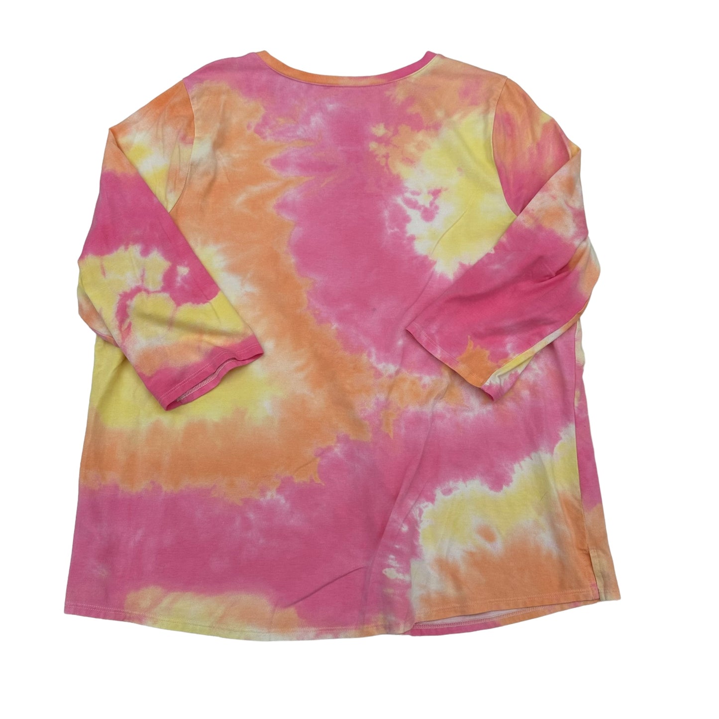 TIE DYE PRINT TOP 3/4 SLEEVE by BELLE BY KIM GRAVEL Size:XL